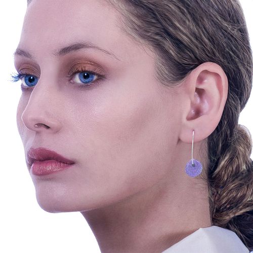 Hoop Earrings Shells Made From Papier-Mâché LavenderI Anthos - No Jewelry - Modalova