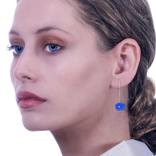 Earrings Shells Made From Papier-Mâché Royal Blue I Anthos - No Jewelry - Modalova