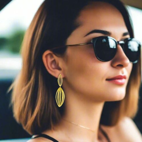 Gold Plated Earrings Pop up - Georgia Charal - Modalova