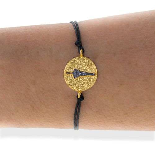 Handmade Macrame Black Cyclades Bracelet - Aelia Crafts - Modalova