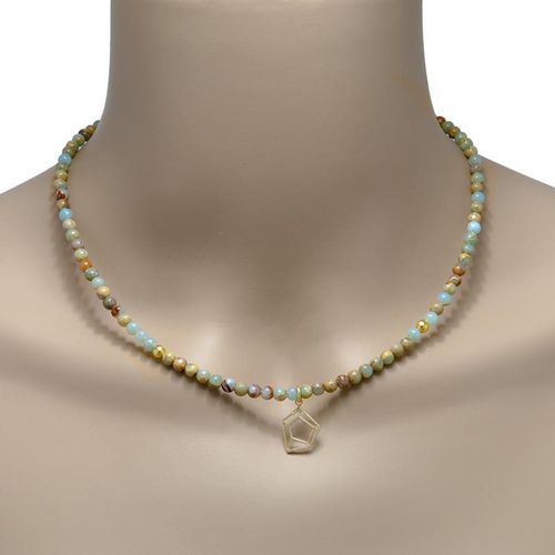 Handmade Gold Plated Gemstone Necklace I Anthos Jewelry - Anthos Crafts - Modalova