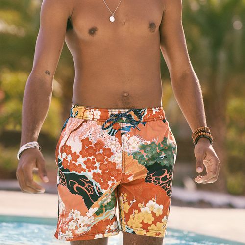 Men's Hawaiian Recycled Swim Shorts / Momotose Mix Print - Size: S - Superdry - Modalova
