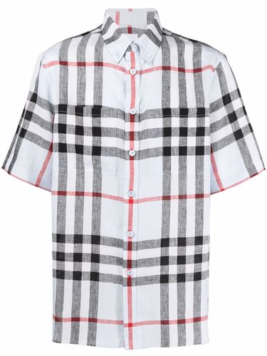 BURBERRY - Checked Linen Shirt - Burberry - Modalova
