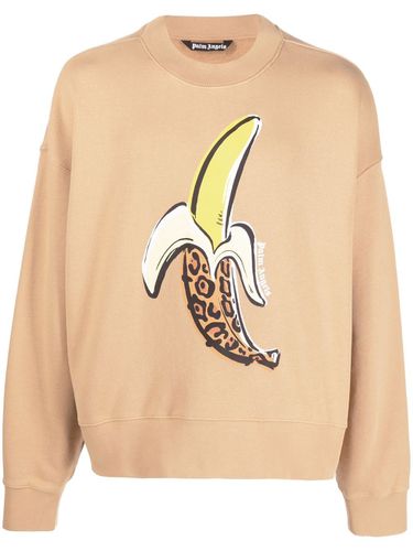 Printed Cotton Sweatshirt - Palm Angels - Modalova