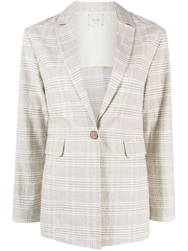 Single-breasted Checked Blazer - Alysi - Modalova