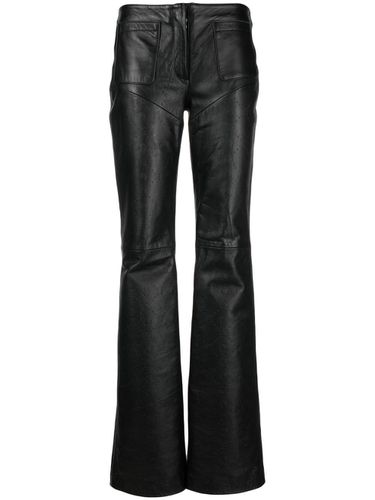 Wide Leg Leather Trousers - Marine Serre - Modalova