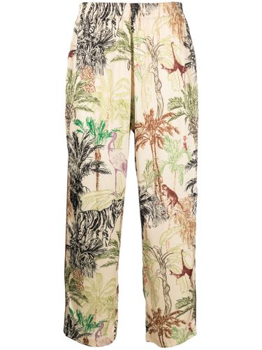 Jungle Print Wide Leg Trousers - Ih Nom Uh Nit - Modalova