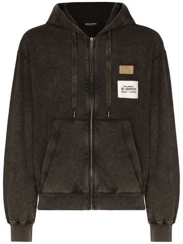 Cotton Zipped Hoodie - Dolce & Gabbana - Modalova