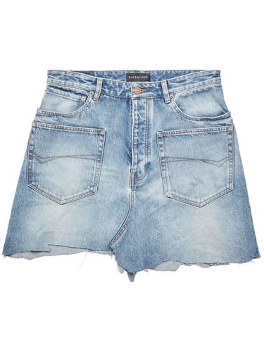 Organic Cotton Denim Mini Skirt - Balenciaga - Modalova