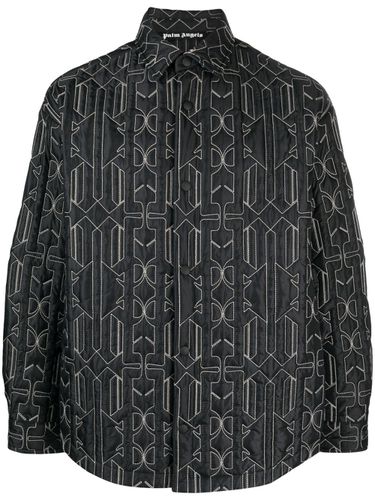 Monogram Quilted Overshirt - Palm Angels - Modalova