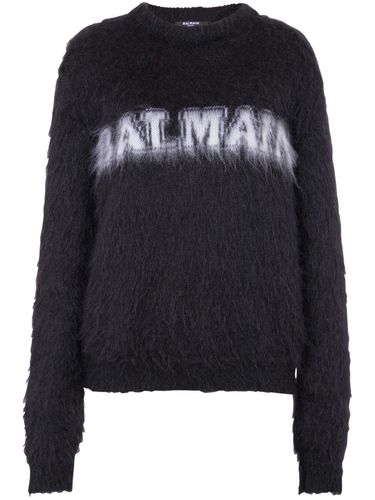 BALMAIN - Logo Mohair Sweater - Balmain - Modalova