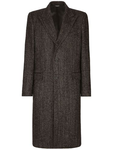 Wool Single-breasted Coat - Dolce & Gabbana - Modalova