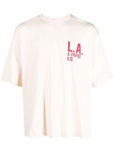 A PAPER KID - Logo Cotton T-shirt - A Paper Kid - Modalova