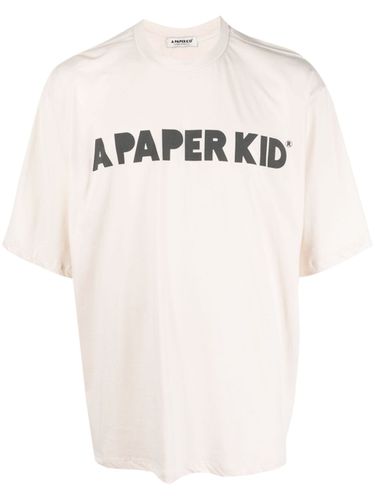 A PAPER KID - Logo Cotton T-shirt - A Paper Kid - Modalova