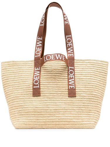 LOEWE - Logo Raffia Shopping Bag - Loewe - Modalova
