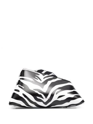 Pm Zebra Pattern Leather Clutch Bag - The Attico - Modalova