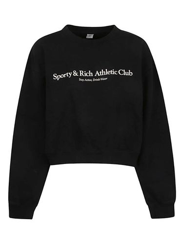 Athletic Club Cropped Cotton Sweatshirt - Sporty & Rich - Modalova