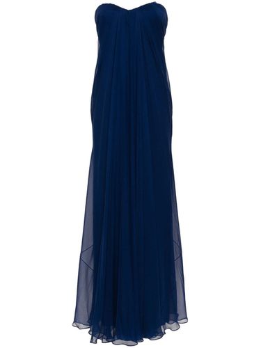 Draped Bustier Chiffon Long Dress - Alexander McQueen - Modalova