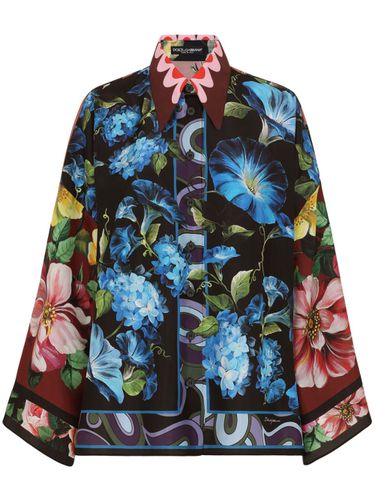 Flower Print Silk Shirt - Dolce & Gabbana - Modalova