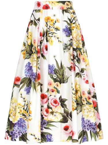 Printed Cotton Midi Skirt - Dolce & Gabbana - Modalova