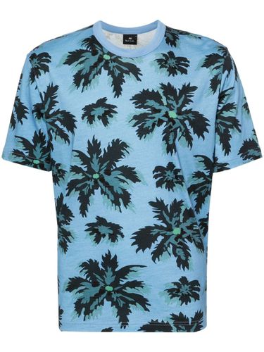 Palmera Print Cotton T-shirt - PS Paul Smith - Modalova