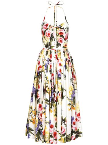 Printed Cotton Midi Dress - Dolce & Gabbana - Modalova