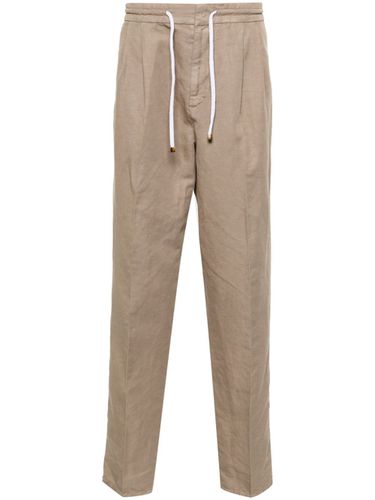 Linen And Cotton Blend Leisure Trousers - Brunello Cucinelli - Modalova