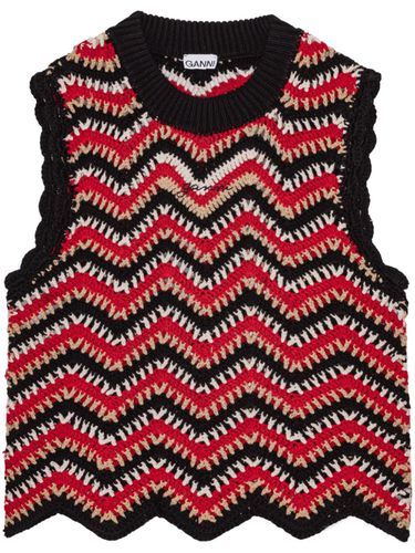 GANNI - Crochet Cotton Vest - Ganni - Modalova