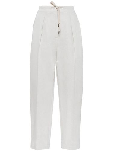 Linen And Cotton Blend Slouchy Trousers - Brunello Cucinelli - Modalova