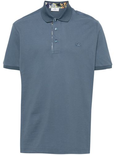 ETRO - Printed Cotton Polo Shirt - Etro - Modalova