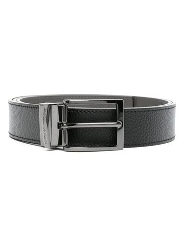 Leather Reversible Belt - Emporio Armani - Modalova