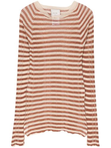 ALYSI - Striped Cotton Sweater - Alysi - Modalova