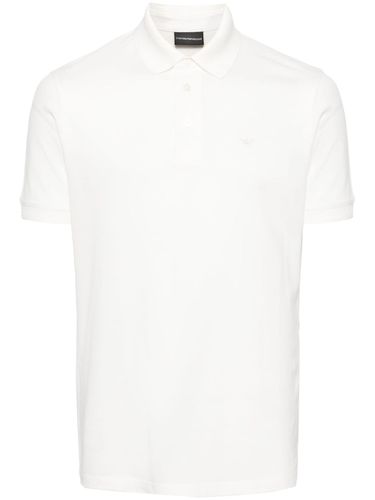 Logo Cotton Polo Shirt - Emporio Armani - Modalova