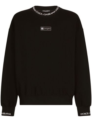 Logo Cotton Crewneck Sweatshirt - Dolce & Gabbana - Modalova