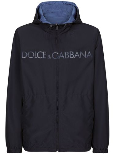 Logo Reversible Hooded Jacket - Dolce & Gabbana - Modalova