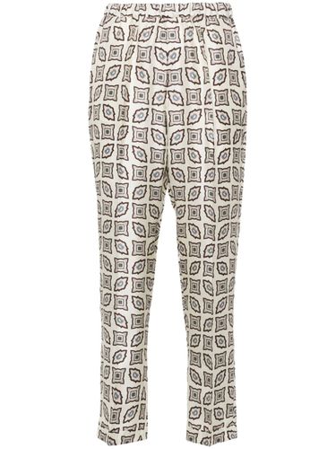 Printed Silk Trousers - Alberto Biani - Modalova