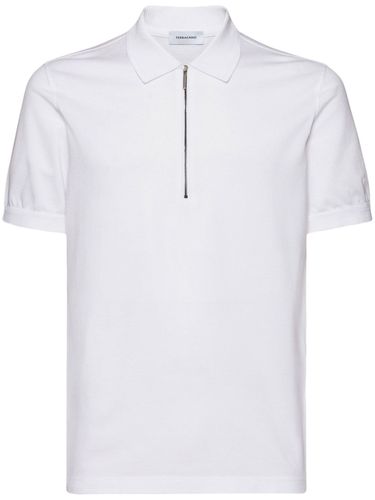 Piquet Cotton Polo Shirt - Ferragamo - Modalova