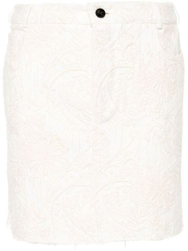 Georgia Embroidered Denim Mini Skirt - Semicouture - Modalova