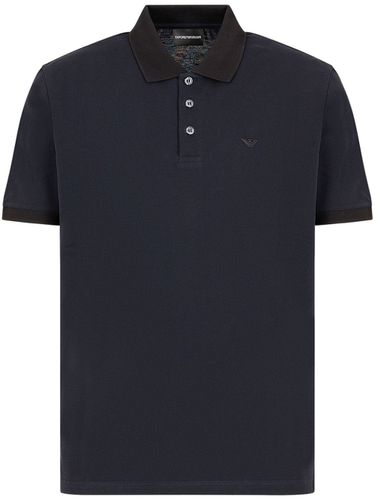 Logo Cotton Polo Shirt - Emporio Armani - Modalova