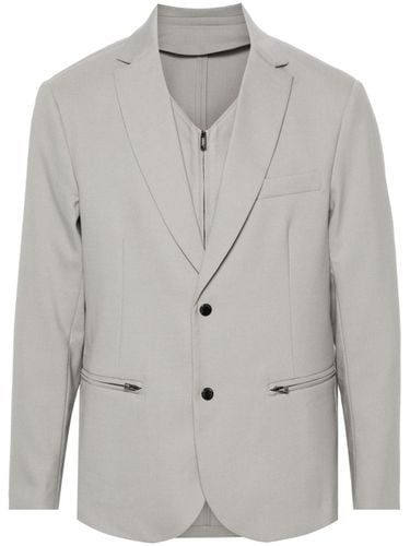 Wool Blend Single-breasted Blazer Jacket - Emporio Armani - Modalova