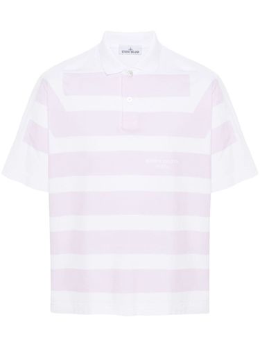 Striped Cotton Polo Shirt - Stone Island - Modalova