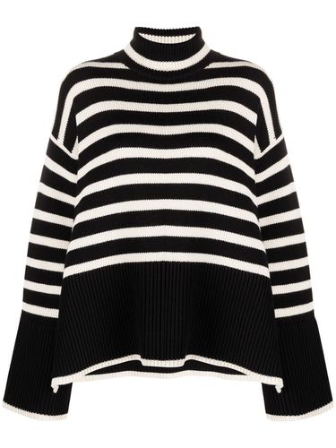 Wool Striped Turtle-neck Jumper - Toteme - Modalova