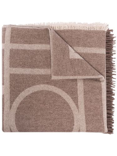 Monogram Wool And Cashmere Blend Scarf - Toteme - Modalova