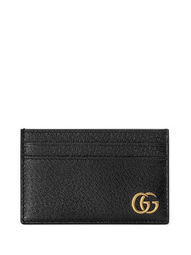 Gg Marmont Leather Card Case - Gucci - Modalova