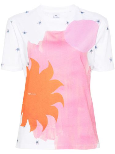 Large Sun Print Cotton T-shirt - PS Paul Smith - Modalova