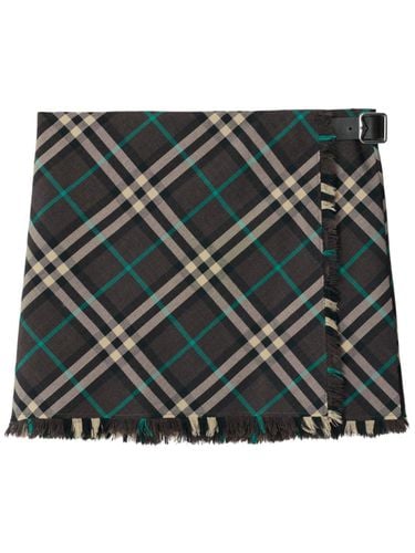 Check Wool Blend Mini Skirt - Burberry - Modalova