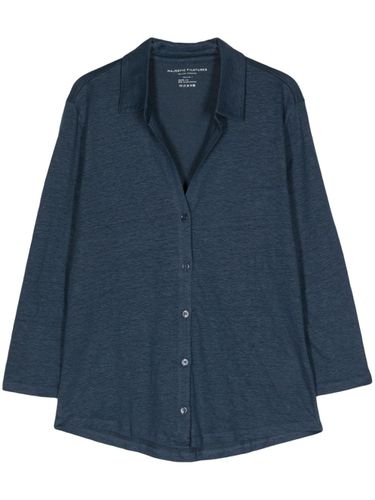 MAJESTIC - 3/4 Sleeve Linen Shirt - Majestic - Modalova