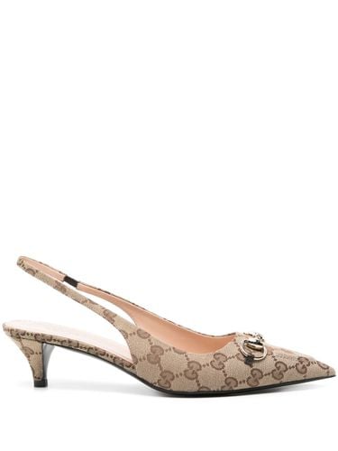 GUCCI - Gg Motif Slingback Pumps - Gucci - Modalova