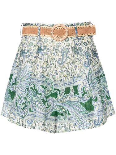 Paisley Print Linen Shorts - Zimmermann - Modalova