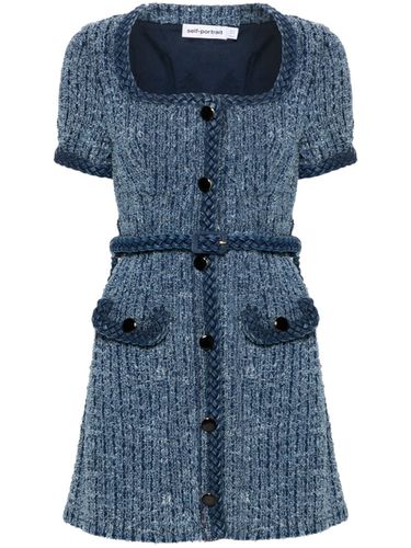 Textured Denim Mini Dress - Self Portrait - Modalova